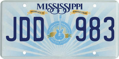 MS license plate JDD983
