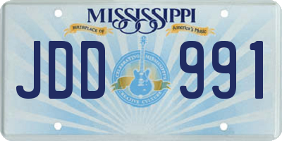 MS license plate JDD991