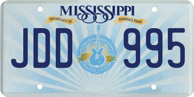 MS license plate JDD995