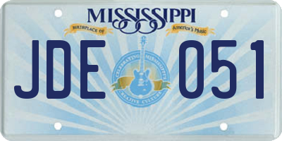 MS license plate JDE051