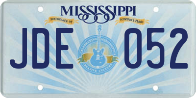 MS license plate JDE052