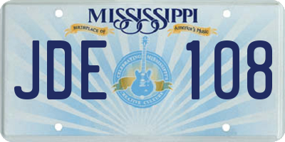 MS license plate JDE108