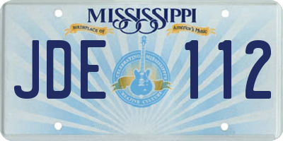 MS license plate JDE112