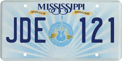 MS license plate JDE121