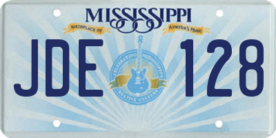 MS license plate JDE128