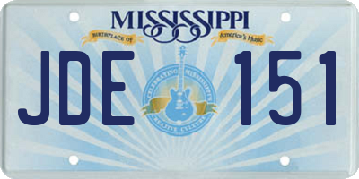 MS license plate JDE151