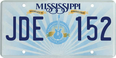 MS license plate JDE152