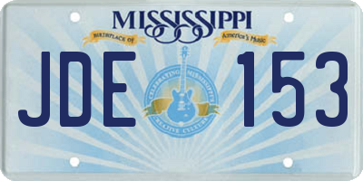 MS license plate JDE153