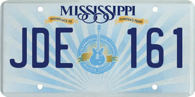 MS license plate JDE161
