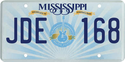 MS license plate JDE168