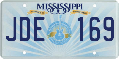 MS license plate JDE169