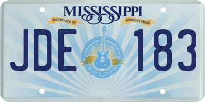 MS license plate JDE183