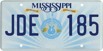 MS license plate JDE185