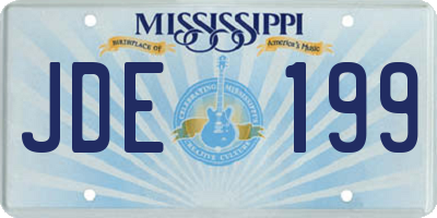 MS license plate JDE199