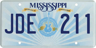 MS license plate JDE211