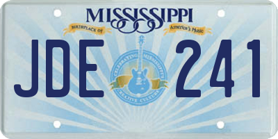 MS license plate JDE241