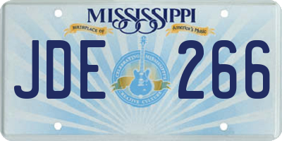 MS license plate JDE266