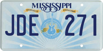 MS license plate JDE271