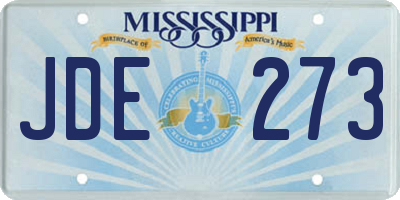 MS license plate JDE273