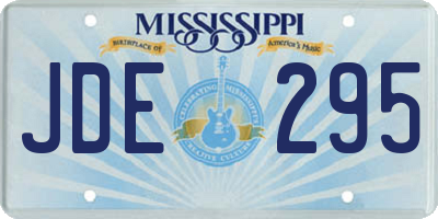 MS license plate JDE295
