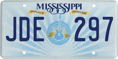 MS license plate JDE297