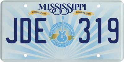 MS license plate JDE319