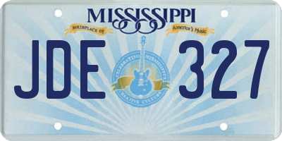 MS license plate JDE327