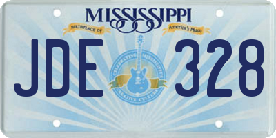 MS license plate JDE328