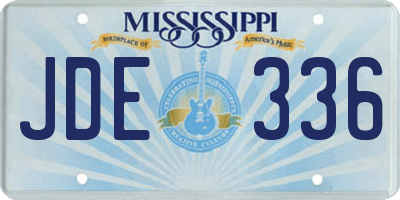 MS license plate JDE336