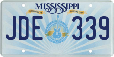 MS license plate JDE339