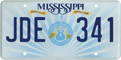 MS license plate JDE341