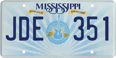 MS license plate JDE351