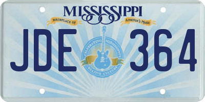 MS license plate JDE364