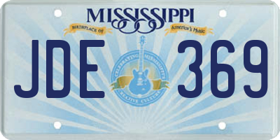 MS license plate JDE369