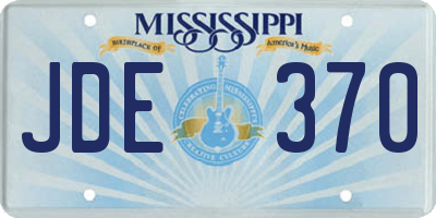 MS license plate JDE370