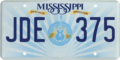 MS license plate JDE375