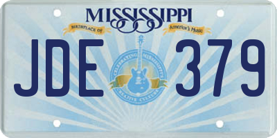 MS license plate JDE379