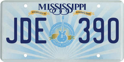 MS license plate JDE390