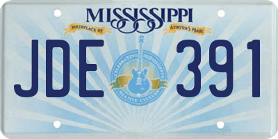 MS license plate JDE391