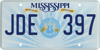 MS license plate JDE397