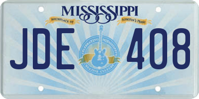 MS license plate JDE408