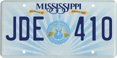MS license plate JDE410