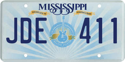 MS license plate JDE411