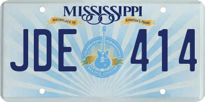 MS license plate JDE414
