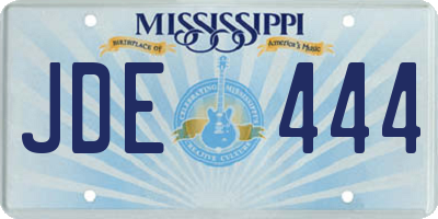 MS license plate JDE444