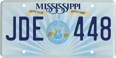 MS license plate JDE448