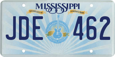 MS license plate JDE462