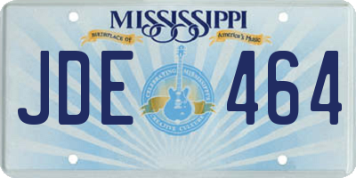 MS license plate JDE464