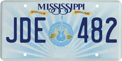 MS license plate JDE482