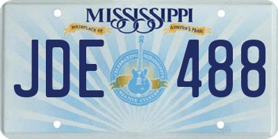 MS license plate JDE488